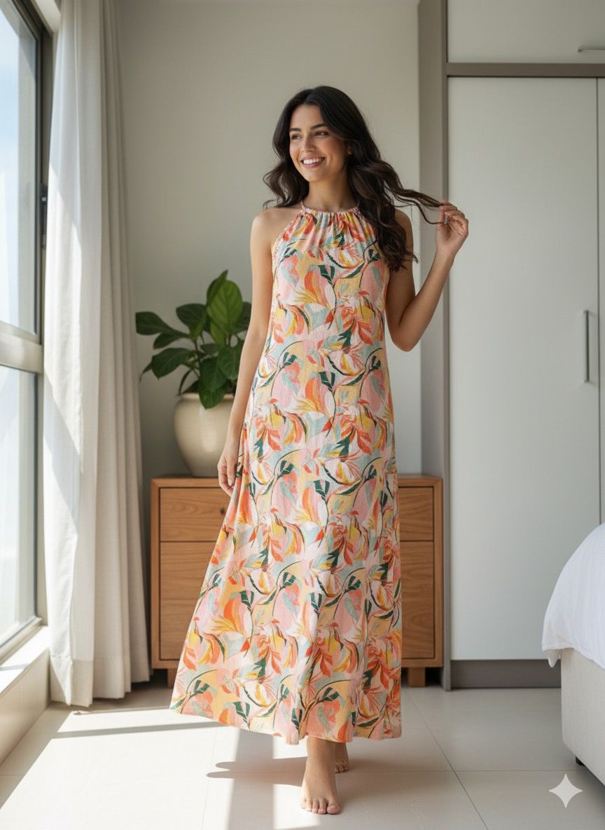 Tropical Bloom Maxi Dress 🌺